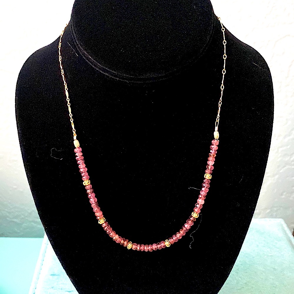 Rubilite Pink Tourmaline Necklace